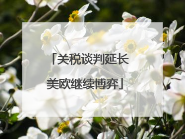 关税谈判延长 美欧继续博弈