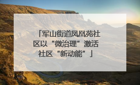 军山街道凤凰苑社区以“微治理”激活社区“新动能”