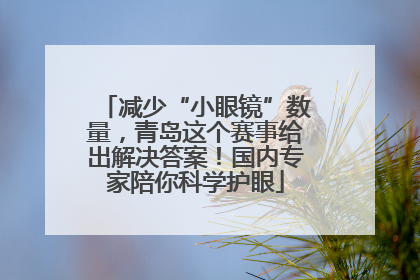 减少“小眼镜”数量，青岛这个赛事给出解决答案！国内专家陪你科学护眼