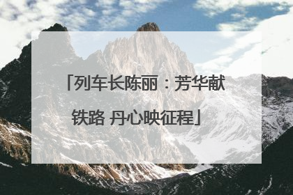 列车长陈丽：芳华献铁路 丹心映征程