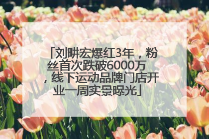刘畊宏爆红3年，粉丝首次跌破6000万，线下运动品牌门店开业一周实景曝光