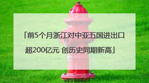 前5个月浙江对中亚五国进出口超200亿元 创历史同期新高