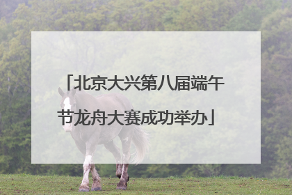 北京大兴第八届端午节龙舟大赛成功举办