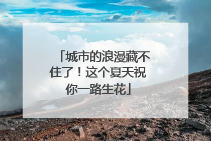 城市的浪漫藏不住了！这个夏天祝你一路生花