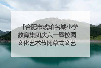 合肥市琥珀名城小学教育集团庆六一暨校园文化艺术节闭幕式文艺汇演圆满举行