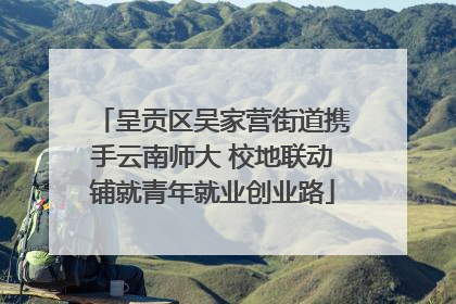 呈贡区吴家营街道携手云南师大 校地联动铺就青年就业创业路