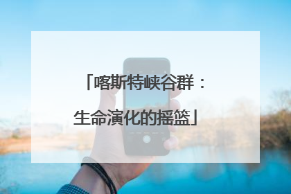 喀斯特峡谷群：生命演化的摇篮