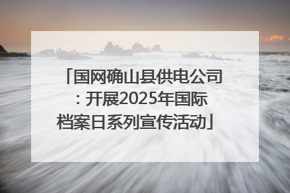 国网确山县供电公司：开展2025年国际档案日系列宣传活动