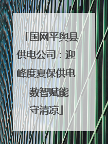 国网平舆县供电公司：迎峰度夏保供电  数智赋能守清凉