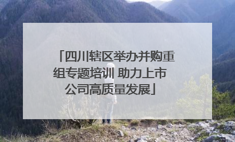 四川辖区举办并购重组专题培训 助力上市公司高质量发展