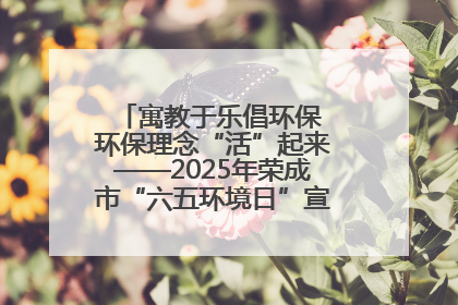 寓教于乐倡环保 环保理念“活”起来——2025年荣成市“六五环境日”宣传活动圆满举行