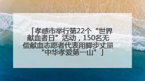 孝感市举行第22个“世界献血者日”活动，150名无偿献血志愿者代表用脚步丈量“中华孝爱第一山”