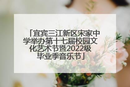 宜宾三江新区宋家中学举办第十七届校园文化艺术节暨2022级毕业季音乐节