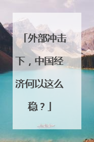 外部冲击下，中国经济何以这么稳？