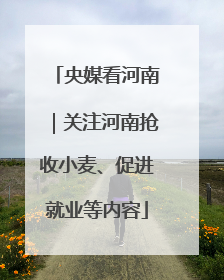 央媒看河南｜关注河南抢收小麦、促进就业等内容