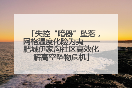失控“暗器”坠落，网格温度化险为夷——肥城伊家沟社区高效化解高空坠物危机