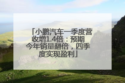 小鹏汽车一季度营收增1.4倍：预期今年销量翻倍，四季度实现盈利