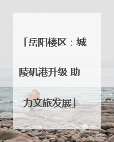 岳阳楼区：城陵矶港升级 助力文旅发展