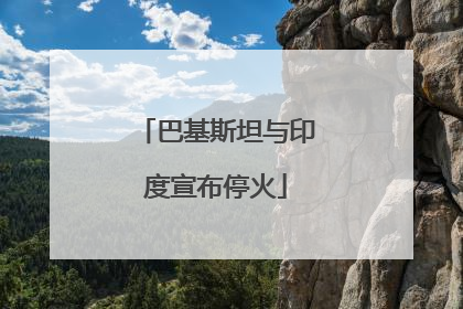 巴基斯坦与印度宣布停火