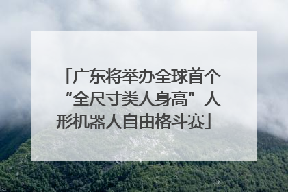广东将举办全球首个“全尺寸类人身高”人形机器人自由格斗赛