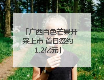 广西百色芒果开采上市 首日签约1.2亿元
