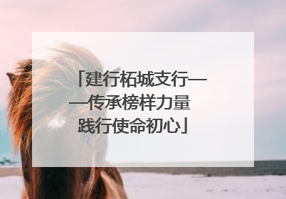 建行柘城支行——传承榜样力量 践行使命初心