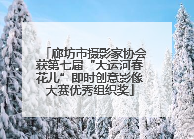 廊坊市摄影家协会获第七届“大运河春花儿”即时创意影像大赛优秀组织奖