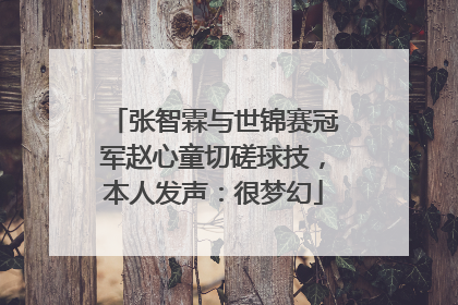 张智霖与世锦赛冠军赵心童切磋球技，本人发声：很梦幻