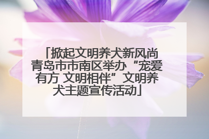 掀起文明养犬新风尚 青岛市市南区举办“宠爱有方 文明相伴”文明养犬主题宣传活动