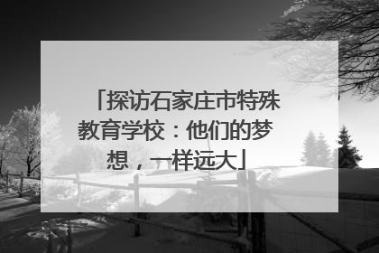 探访石家庄市特殊教育学校：他们的梦想，一样远大