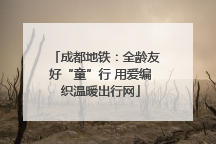 成都地铁：全龄友好“童”行 用爱编织温暖出行网