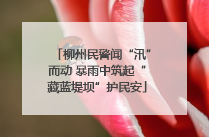 柳州民警闻“汛”而动 暴雨中筑起“藏蓝堤坝”护民安