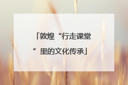 敦煌“行走课堂”里的文化传承