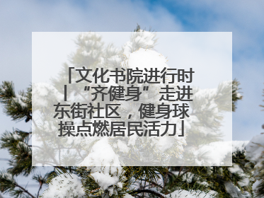 文化书院进行时丨“齐健身”走进东街社区，健身球操点燃居民活力