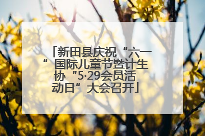 新田县庆祝“六一”国际儿童节暨计生协“5·29会员活动日”大会召开