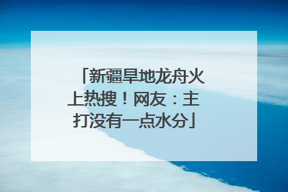 新疆旱地龙舟火上热搜！网友：主打没有一点水分