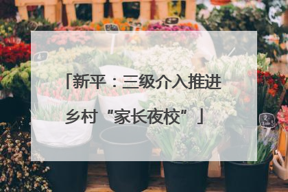 新平：三级介入推进乡村“家长夜校”