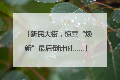 新民大街，惊喜“焕新”最后倒计时……