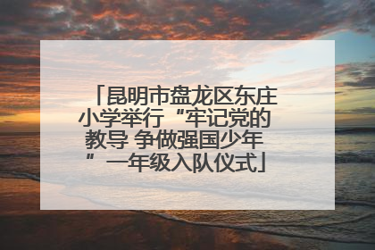 昆明市盘龙区东庄小学举行“牢记党的教导 争做强国少年”一年级入队仪式