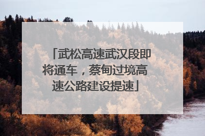 武松高速武汉段即将通车，蔡甸过境高速公路建设提速