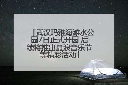 武汉玛雅海滩水公园7日正式开园 后续将推出夏浪音乐节等精彩活动