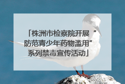 株洲市检察院开展“防范青少年药物滥用”系列禁毒宣传活动