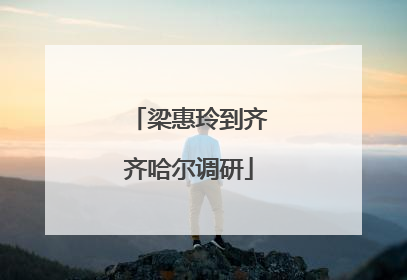 梁惠玲到齐齐哈尔调研