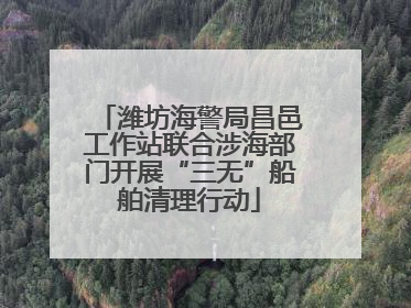 潍坊海警局昌邑工作站联合涉海部门开展“三无”船舶清理行动