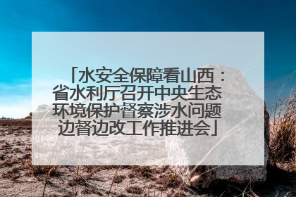水安全保障看山西：省水利厅召开中央生态环境保护督察涉水问题边督边改工作推进会