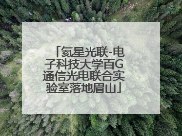 氦星光联-电子科技大学百G通信光电联合实验室落地眉山