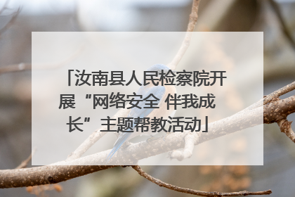 汝南县人民检察院开展“网络安全 伴我成长”主题帮教活动