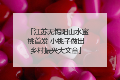 江苏无锡阳山水蜜桃首发 小桃子做出乡村振兴大文章