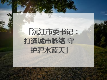 沅江市委书记：打通城市脉络 守护碧水蓝天