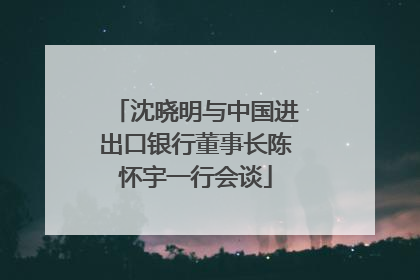 沈晓明与中国进出口银行董事长陈怀宇一行会谈